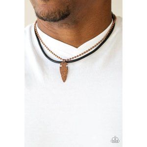 Paparazzi Arrowhead Anvil Copper Urban Necklace NEW